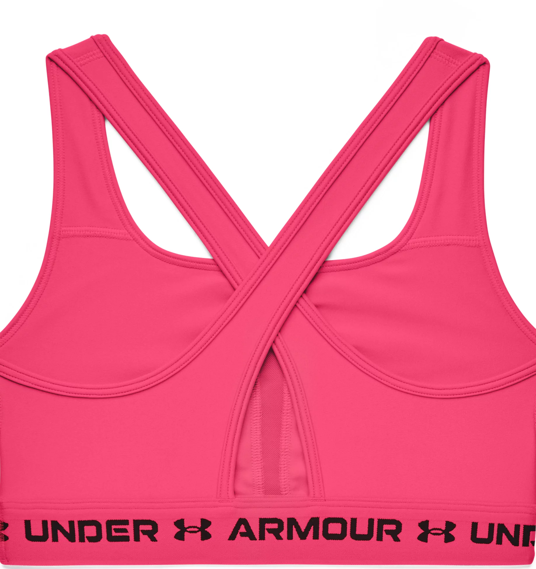 Under Armour Womens Mid Support Crossback Sports Bra Penta Pink