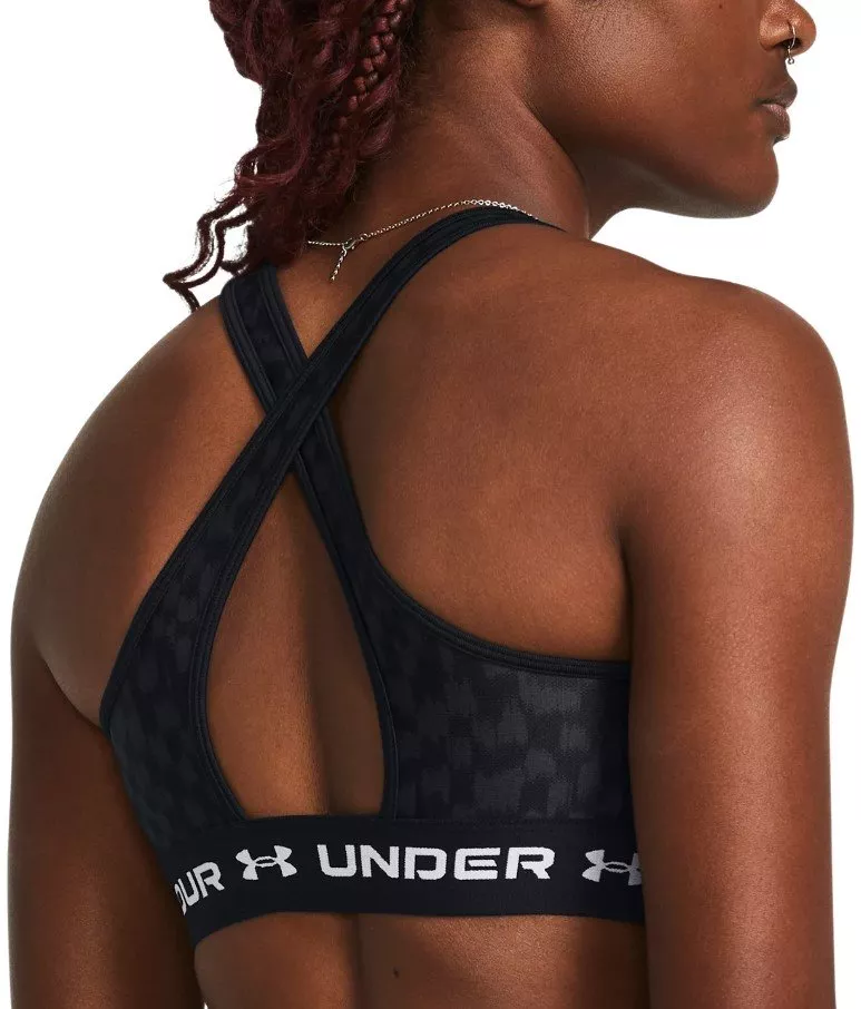 Bra Under Armour Crossback Mid Print-BLK