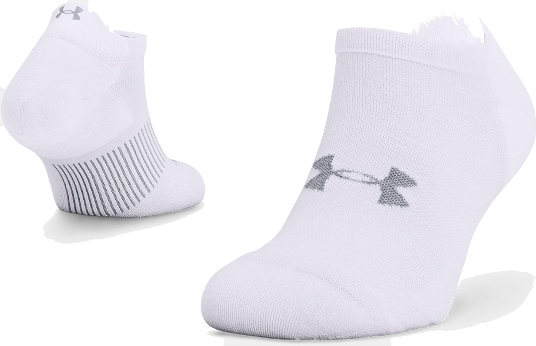 Socks Under Armour UA ArmourDry Run No Show-WHT