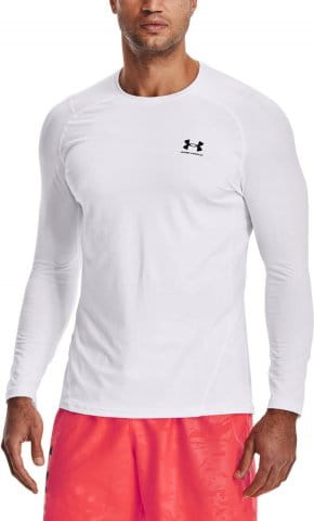 UA HG Armour Fitted LS-WHT