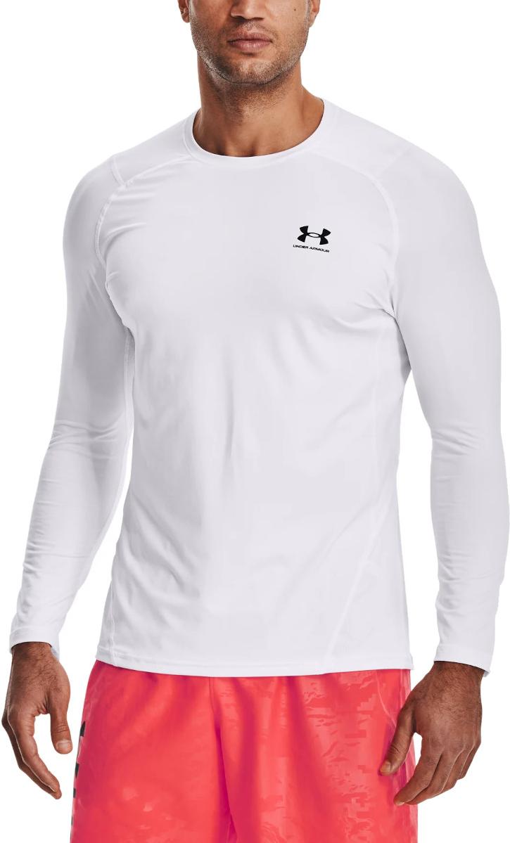 Long-sleeve T-shirt Under UA HG Armour Fitted LS-WHT