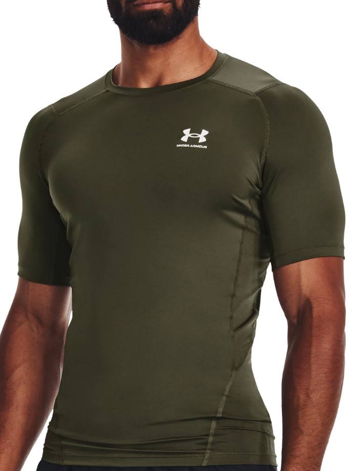 T-Shirt Under UA HG Armour Comp SS-GRN