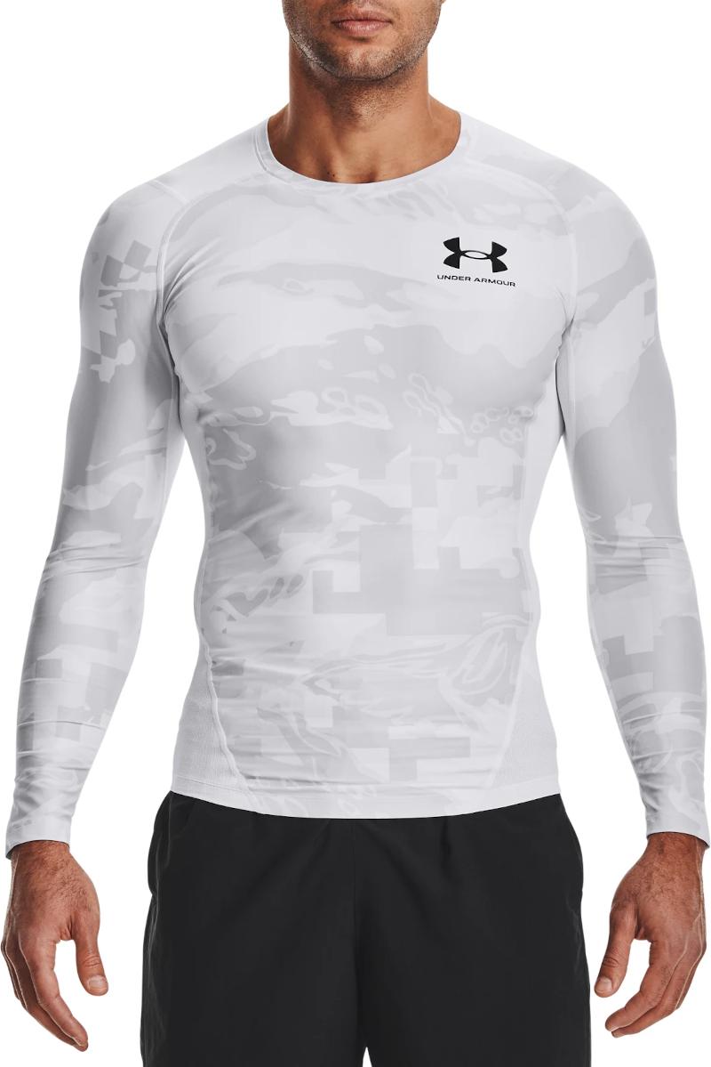 Kompressions-T-Shirt Under Armour UA HG IsoChill Comp Print LS-WHT