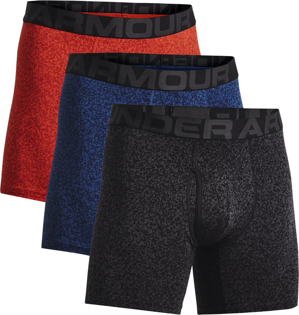 Under Armour Mens Charged Cotton 6In 3 Pack Soft Stretch Boxers