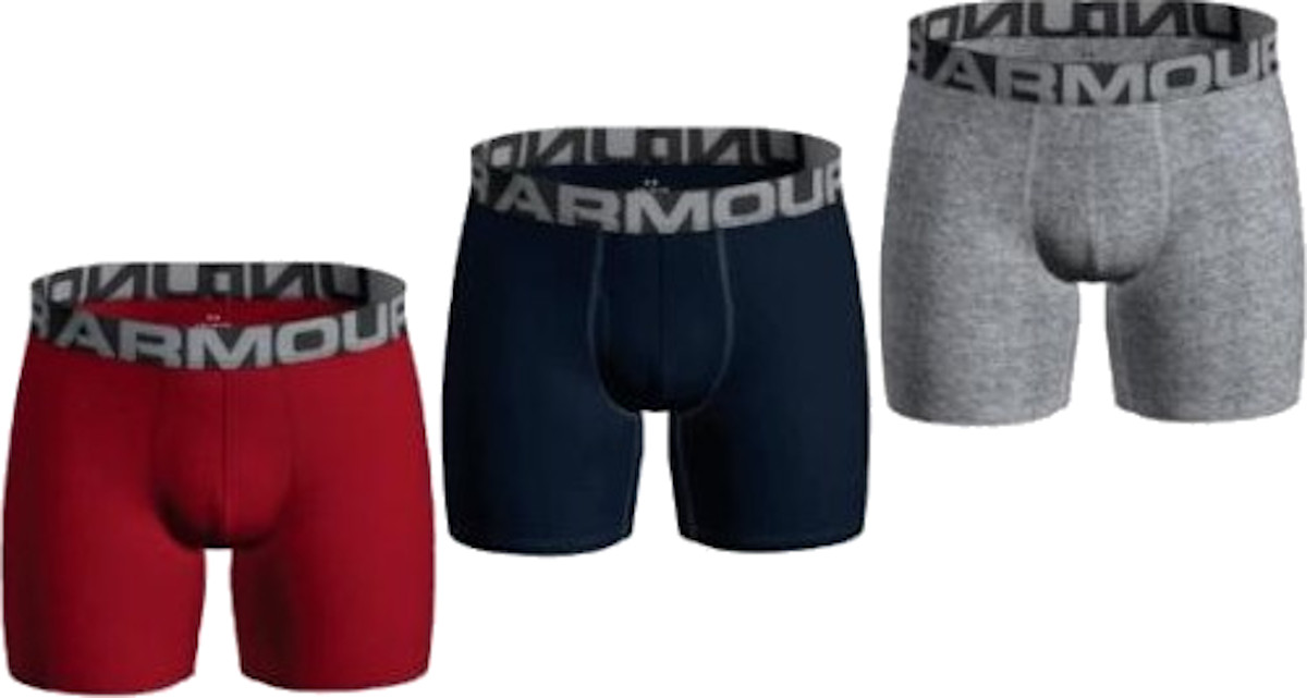 Calzoncillos bóxer Under Armour Charged Boxer 6in 3er Pack