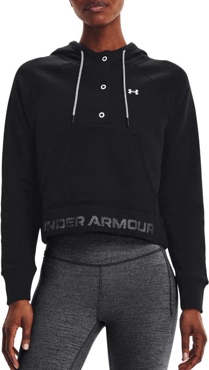 Hooded sweatshirt Under Armour Rival Fleece Mesh Hoodie-BLK