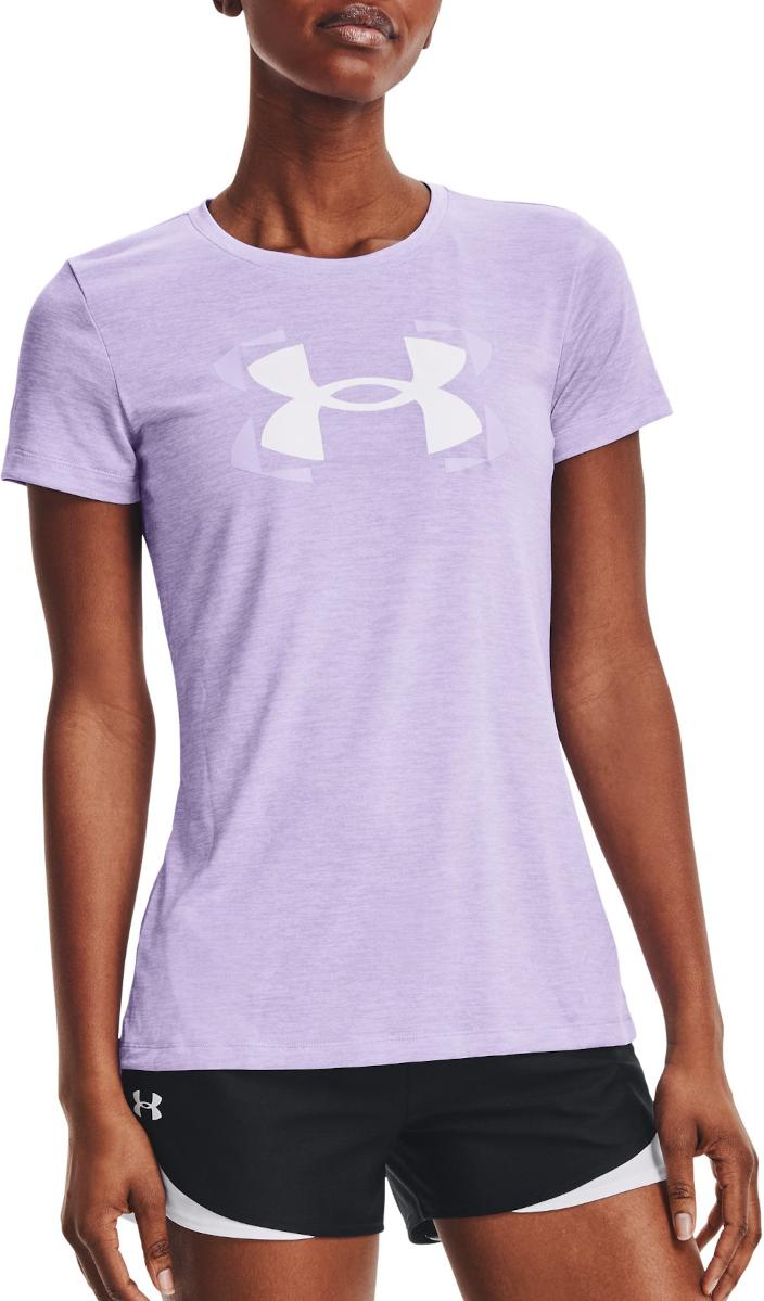 Grey X-Large Under Armour Ladies Tech SSC Twist Gym T-Shirt Light and Breathable Running Apparel