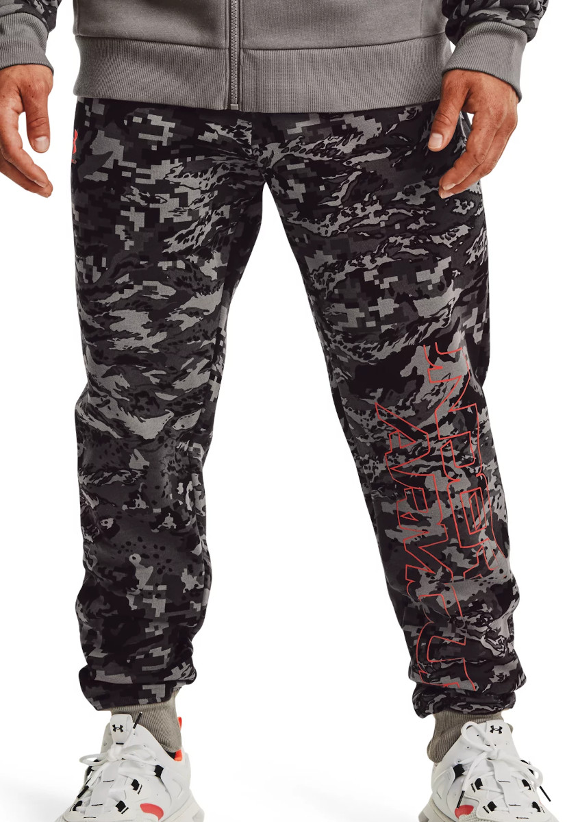 Byxor Under Armour UA RIVAL FLC CAMO SCRIPT JGR-GRY