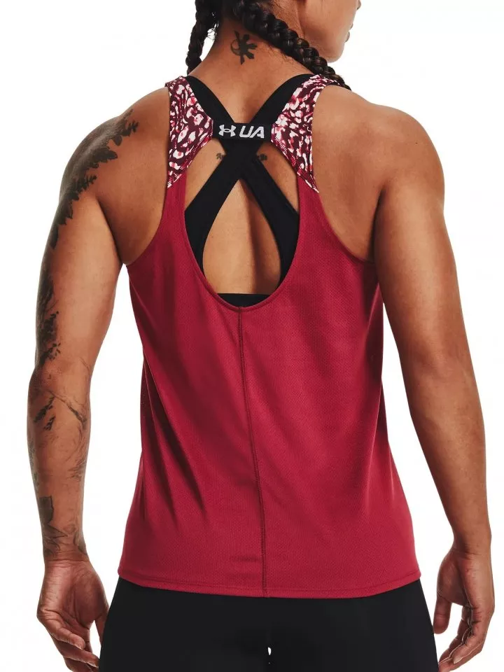 Camisola de alças Under Armour UA Fly By Printed Tank-PNK