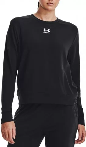 Under Armour Black / White Women's Hustle Fleece Crewneck