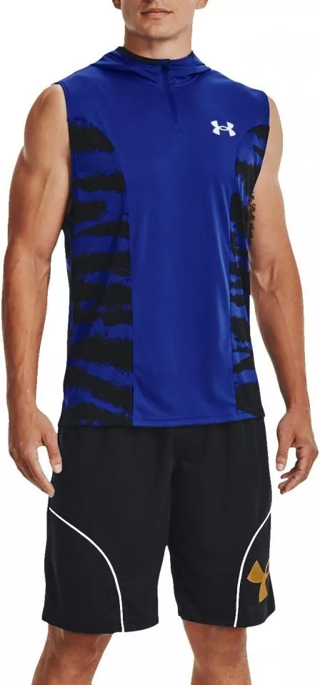 Суитшърт с качулка Under Armour UA BASELINE TANK HOODIE-BLU