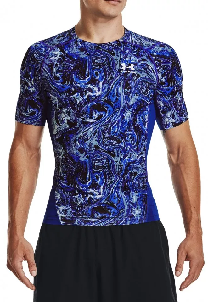 T-shirt Under UA HG Armour Comp Print SS-BLU