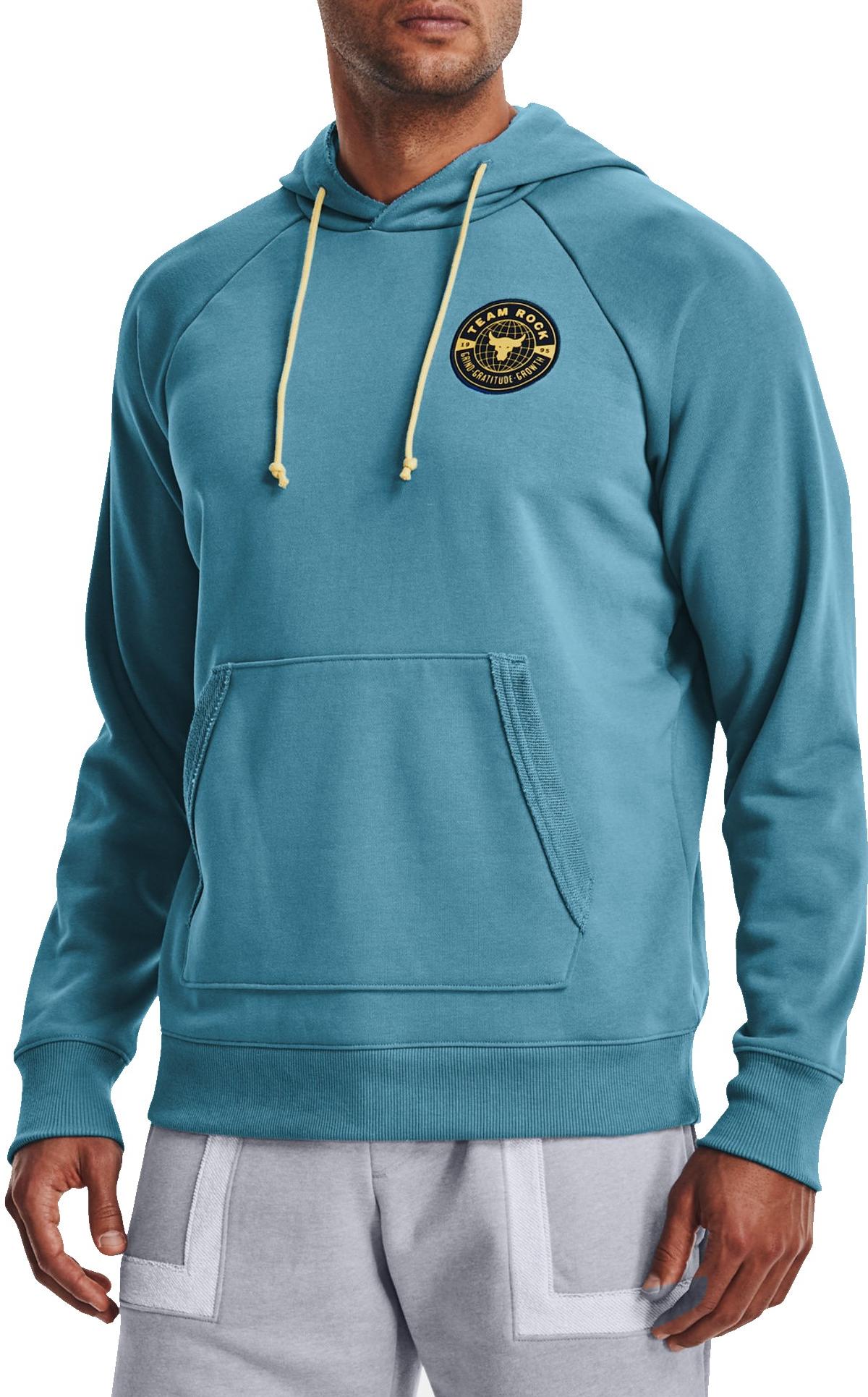 Sudadera con capucha Under Armour UA Pjt Rck Hvywght Terry HD-BLU