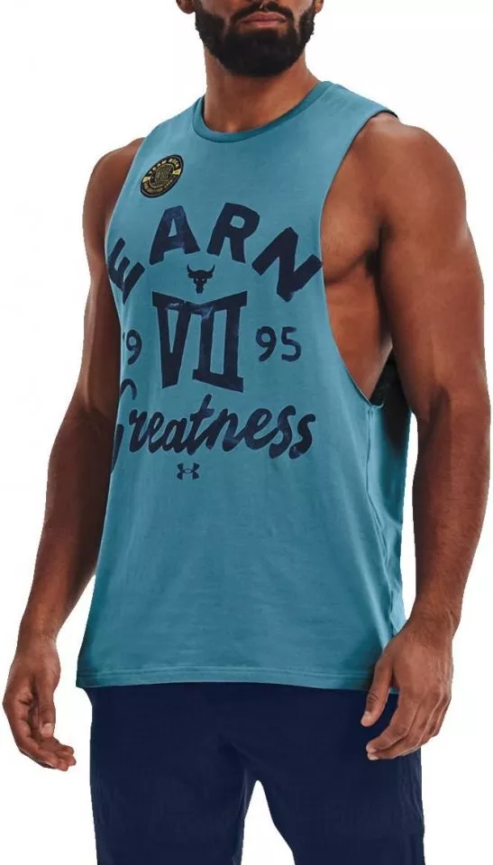 Camiseta sin mangas Under Armour UA Pjt Rk Earn Greatness Tnk-BLU