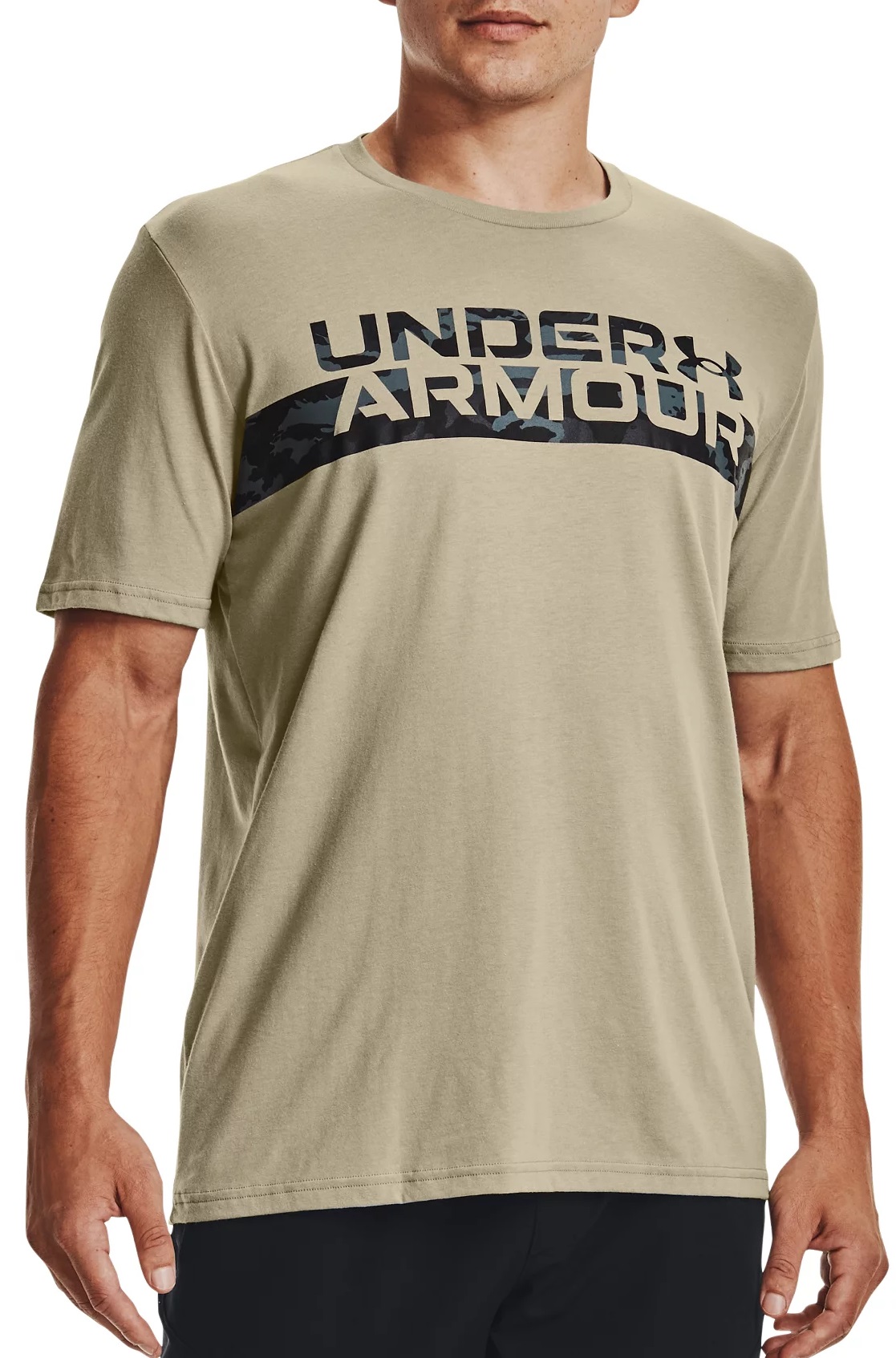 Tee-shirt Under Armour UA CAMO CHEST STRIPE SS-GRY
