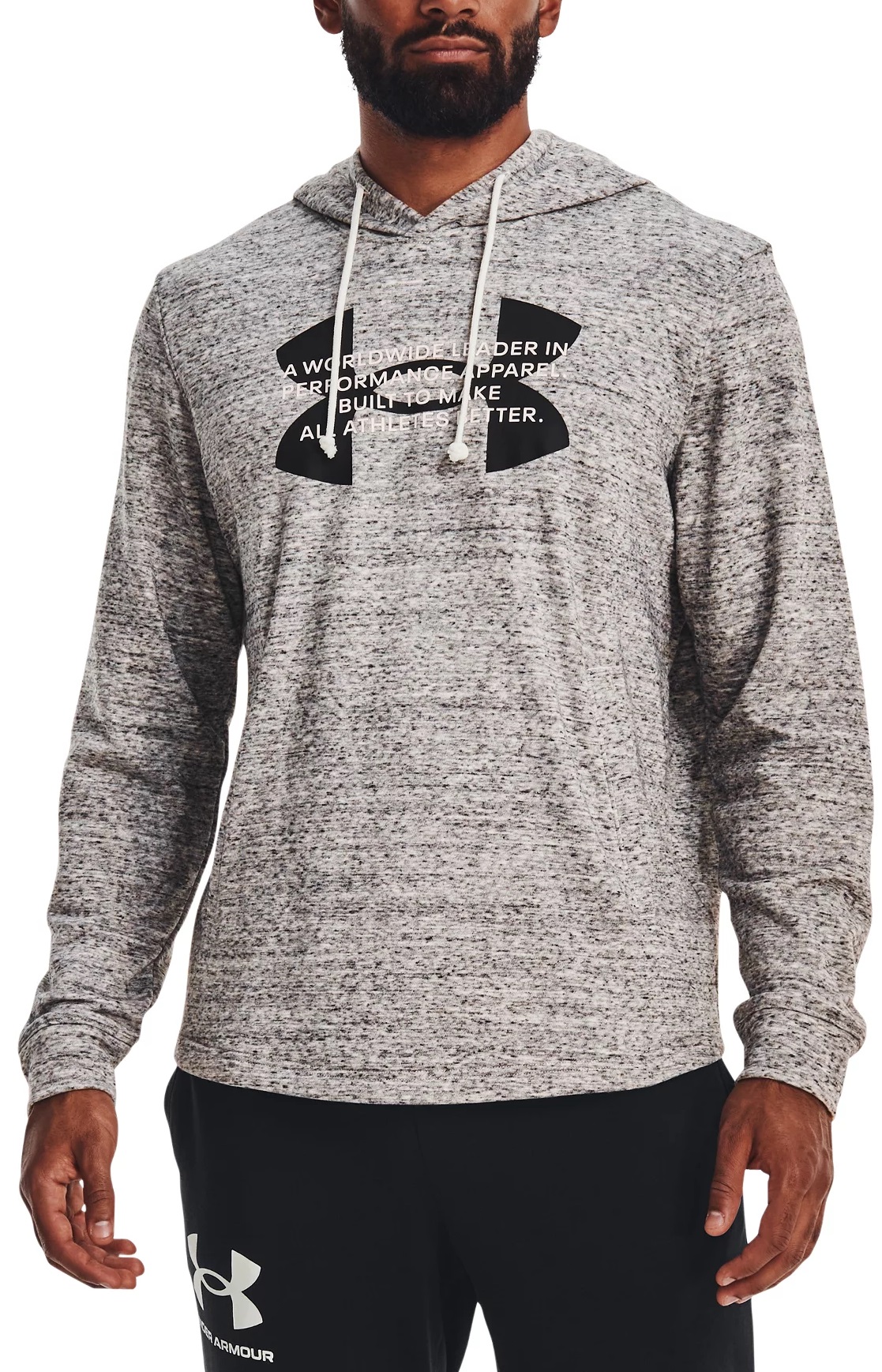 Under Armour UA Rival Terry Logo Hoodie-WHT Kapucnis melegítő felsők