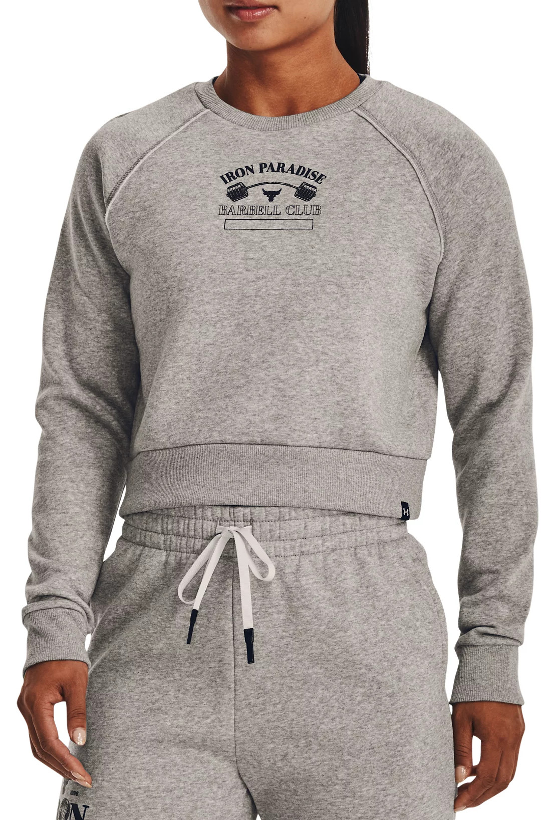 Sweatshirt Under Armour UA Pjt Rck Hm Gym Flc Crw-GRY