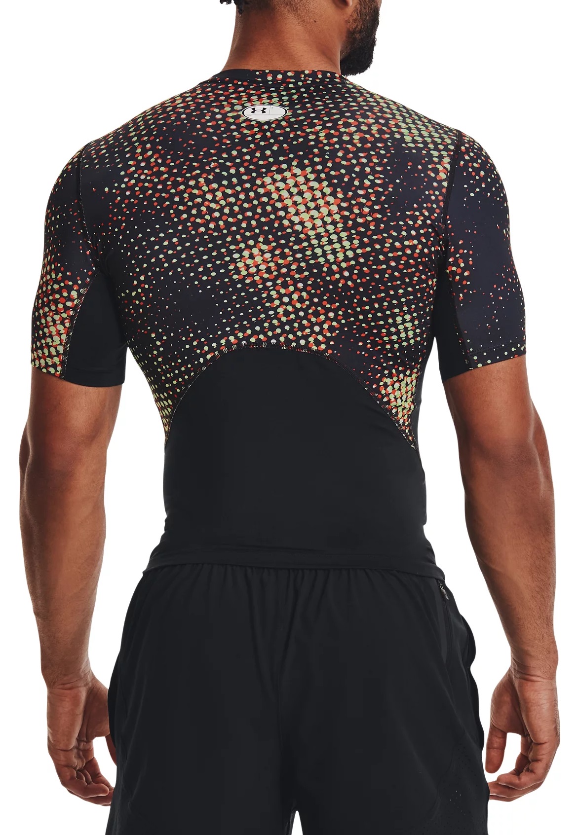 T-shirt Under UA HG Armour Prtd Comp SS-BLK 