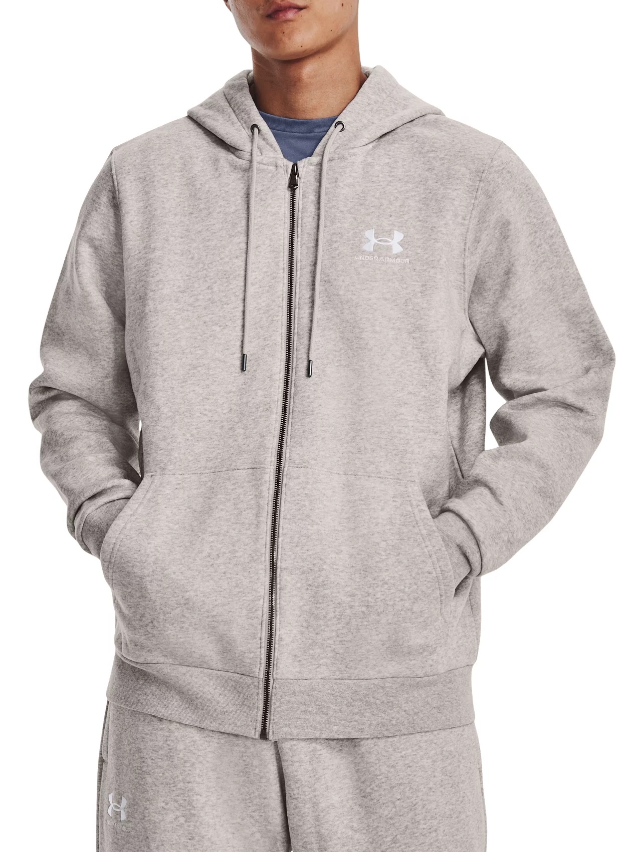 Hooded sweatshirt Under Armour UA Essential Fleece FZ Hood-GRY