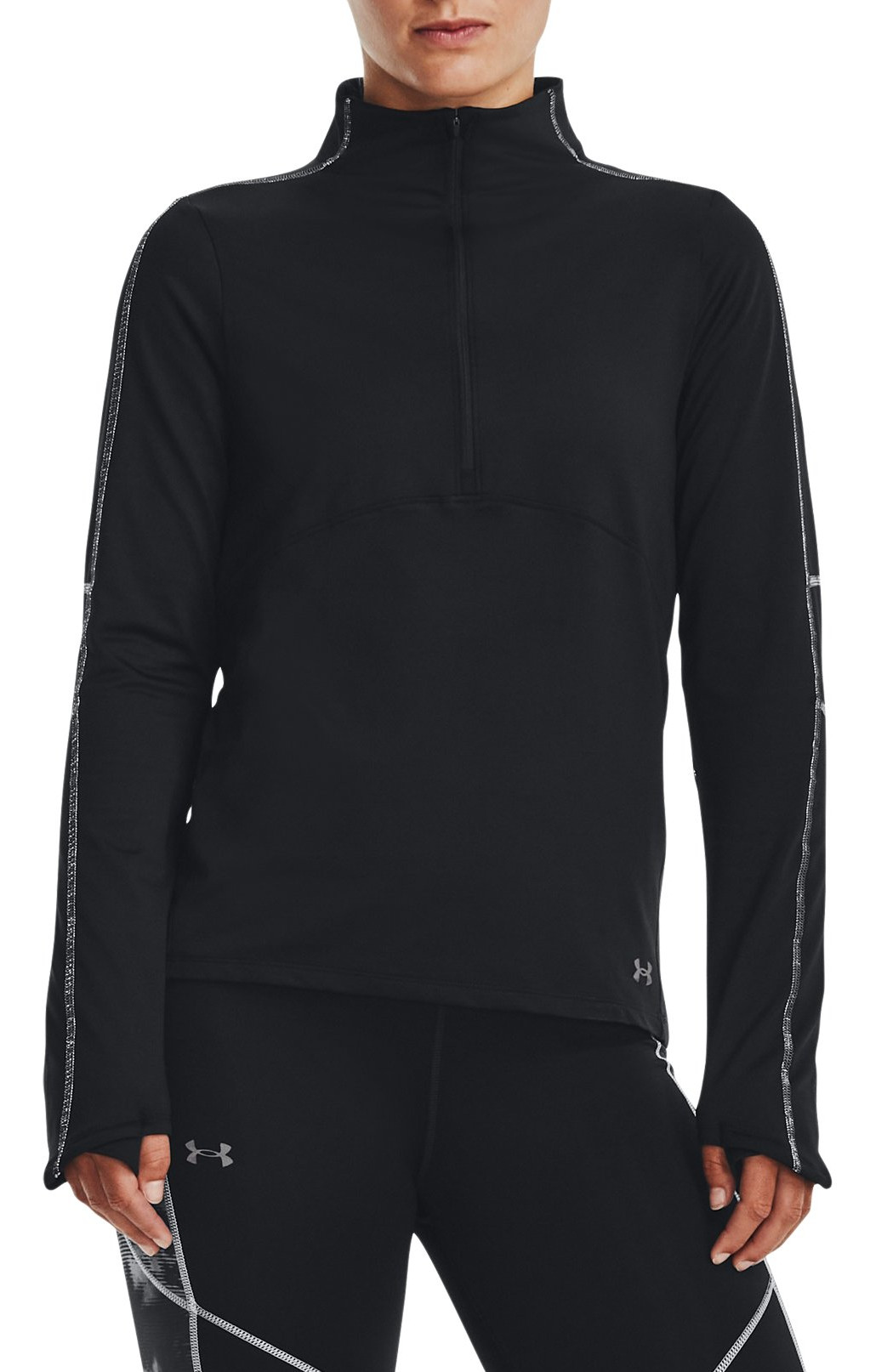 Langærmet T-shirt Under Armour UA Train CW 1/2 Zip-BLK