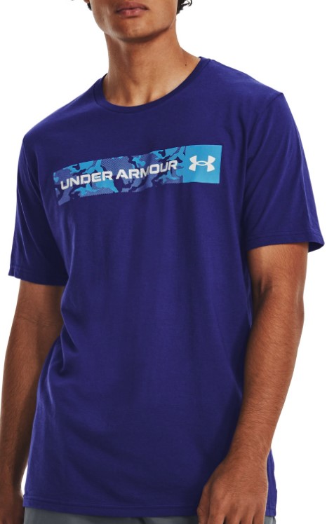T-shirt Under Armour UA CAMO CHEST STRIPE SS-BLU