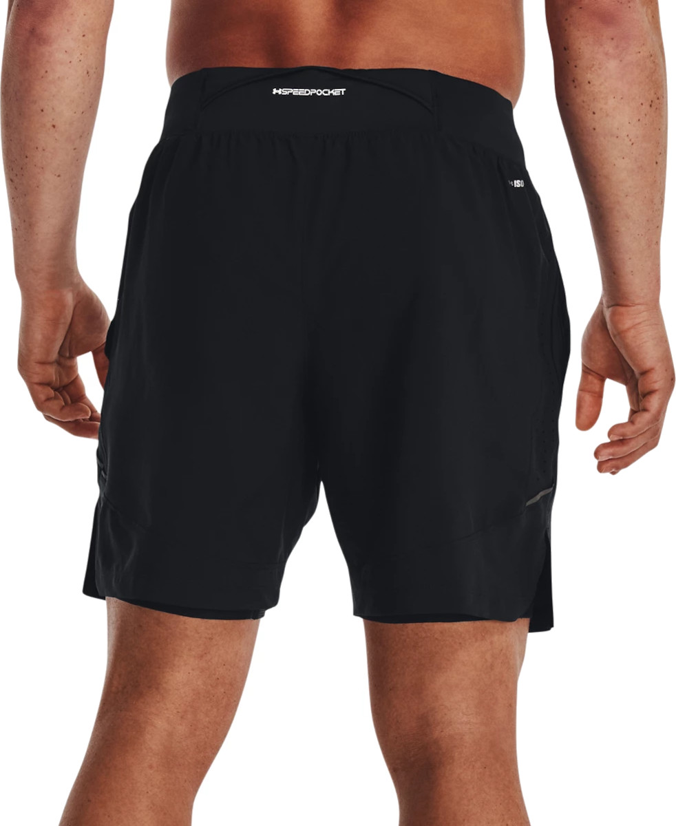 Under Armour Iso-Chill Run Womens 2-in-1 Shorts in Black