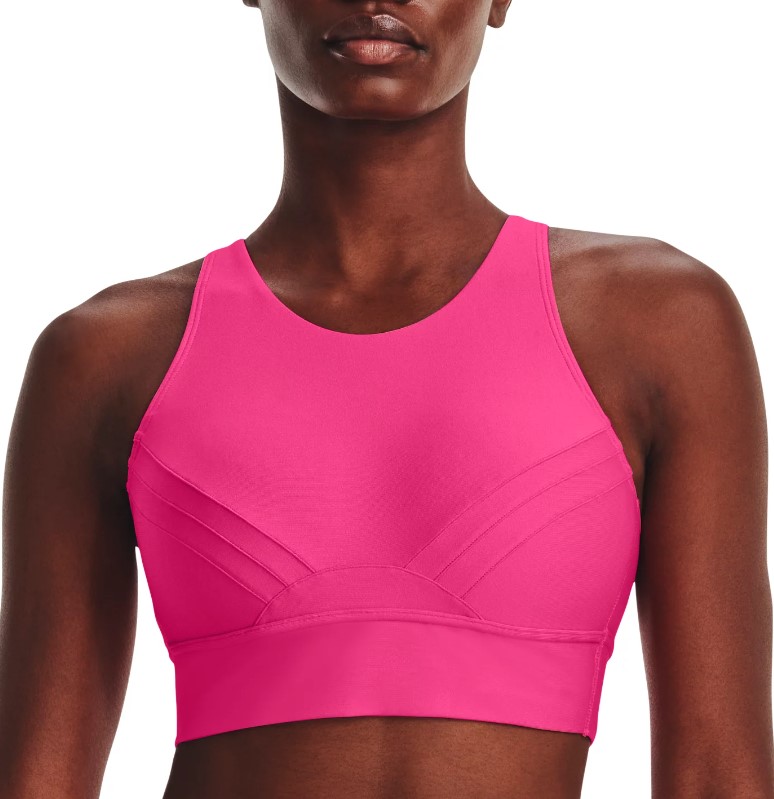 Women's UA Infinity Mid Pintuck Sports Bra  Pink sports bra, Sports bra, Under  armour