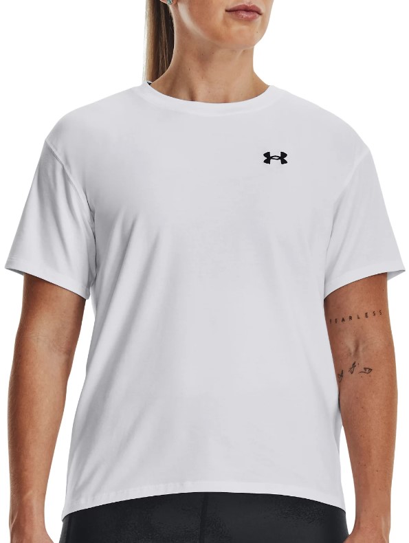 Magliette Under Armour UA Esential Cttn Stretch Tee-WHT