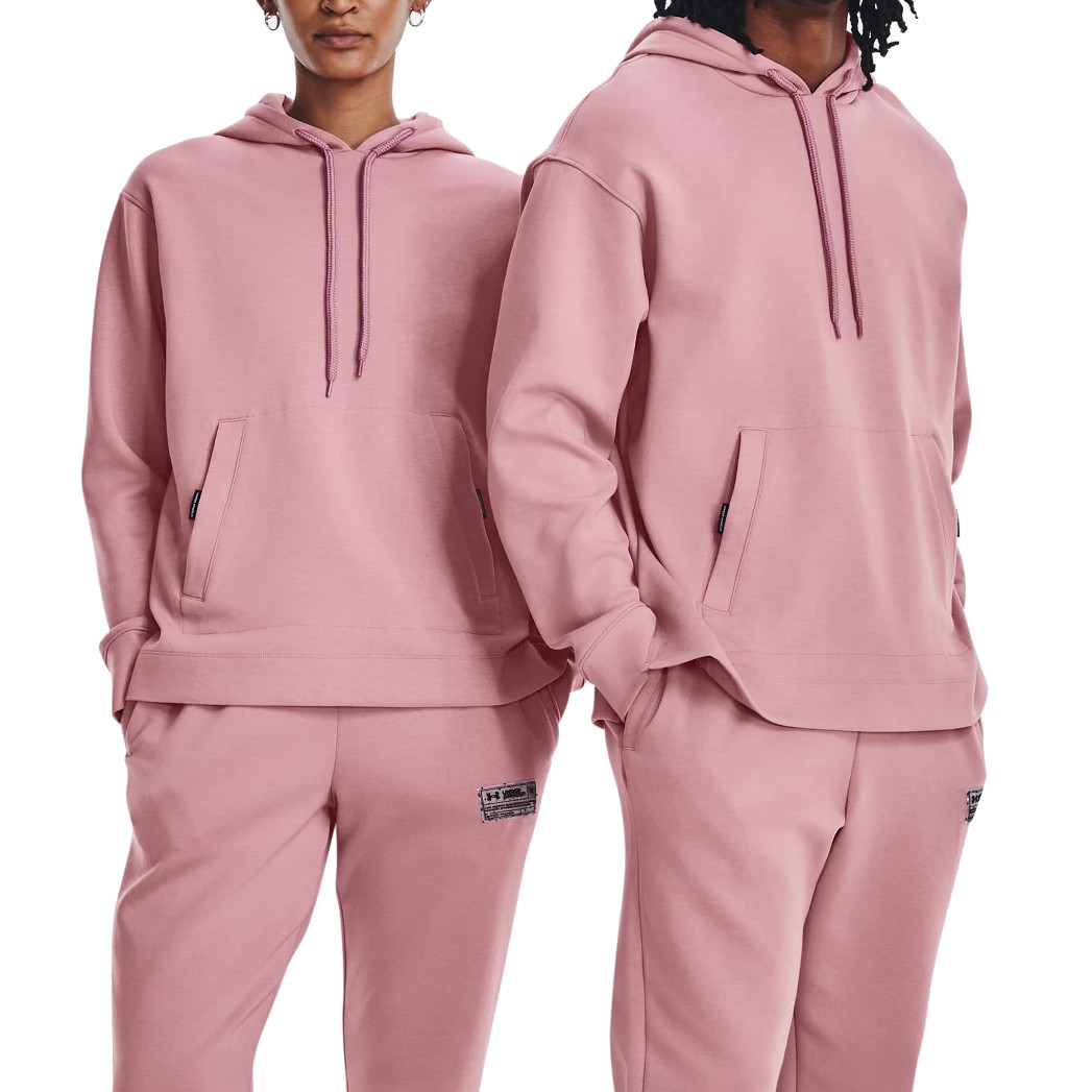 Under armour deals hoodie men pink