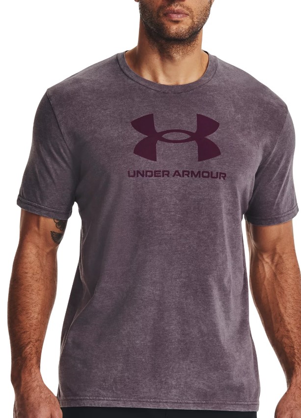minusválido Escarchado esponja T-shirt Under Armour UA WASH TONAL SPORTSTYLE SS-PPL - Top4Running.com
