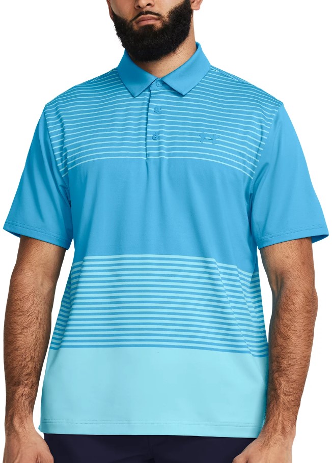 T-Shirt Under Armour UA Playoff 3.0 Stripe Polo-BLU