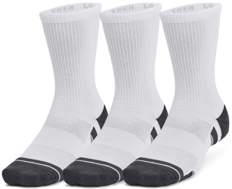 Strumpor Under Armour UA Performance Tech 3pk Crew-WHT