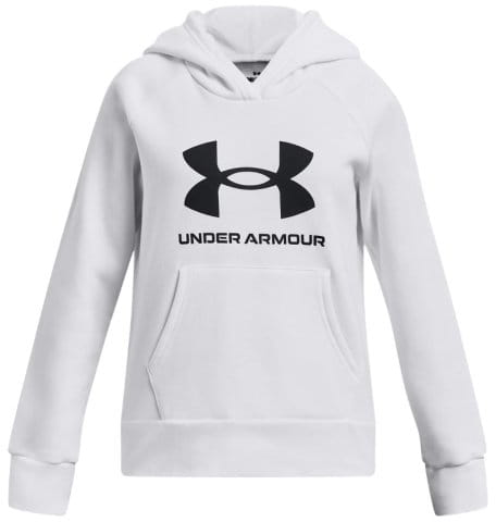 UA Rival Fleece BL Hoodie-WHT