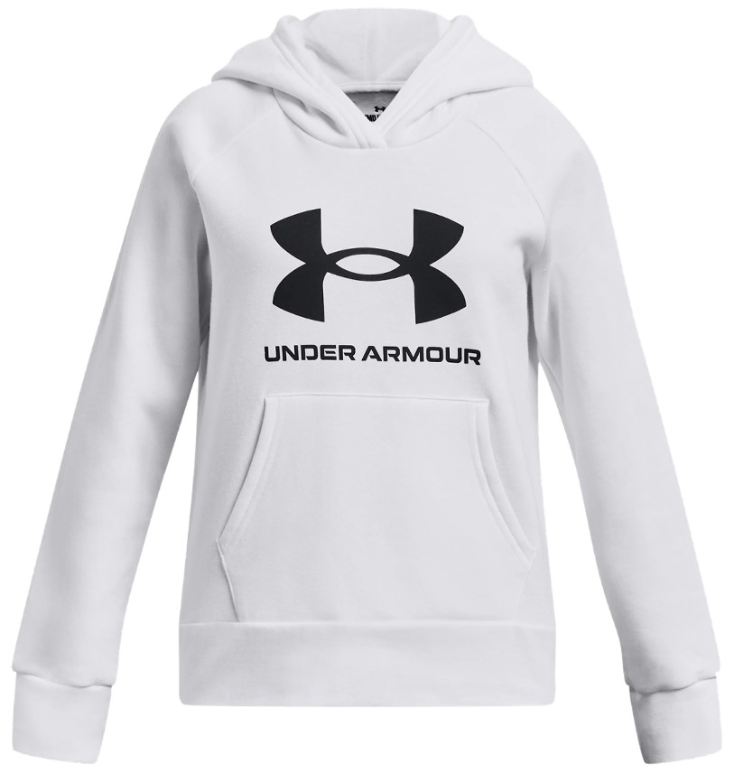 Felpe con cappuccio Under Armour UA Rival Fleece BL Hoodie-WHT