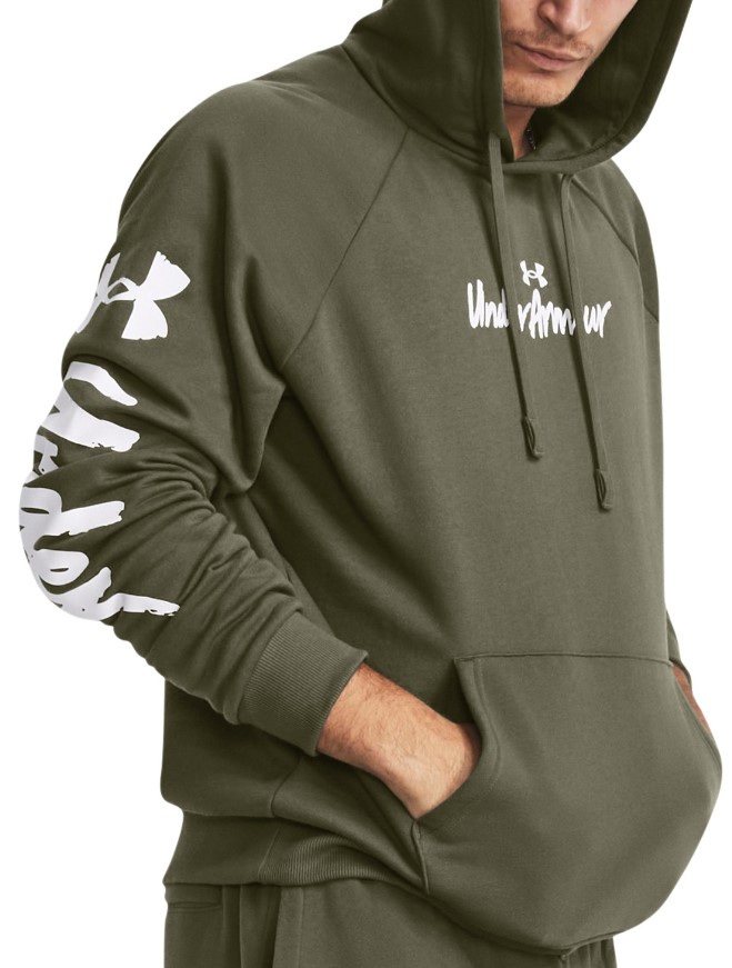 Hoodie Under Armour UA Rival Fleece Graphic HD-GRN