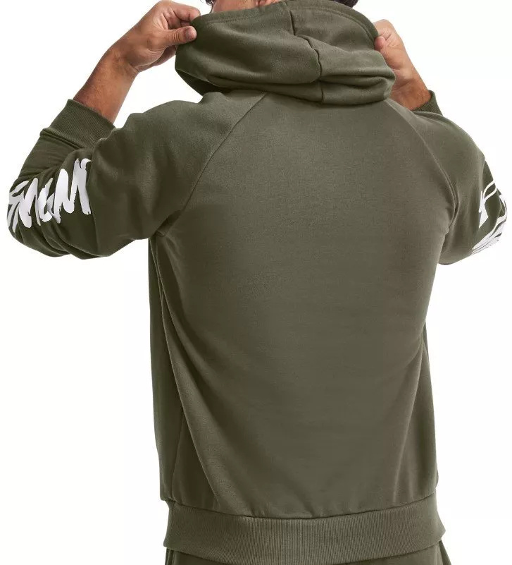 Φούτερ-Jacket με κουκούλα Under Armour UA Rival Fleece Graphic HD-GRN