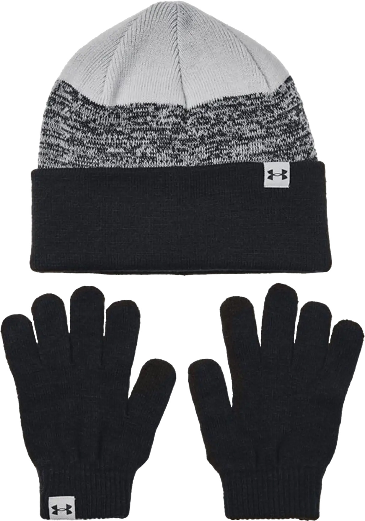 Hat Under Armour Girl's Beanie & Glove Combo-BLK