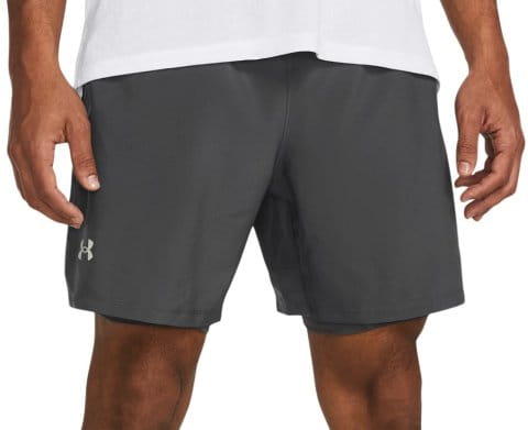 UA LAUNCH 7'' 2-IN-1 SHORTS-GRY