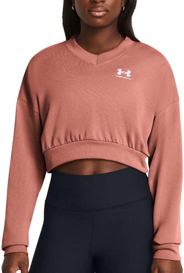 Sweatshirt Under Armour UA Rival Terry OS Crop Crw-PNK