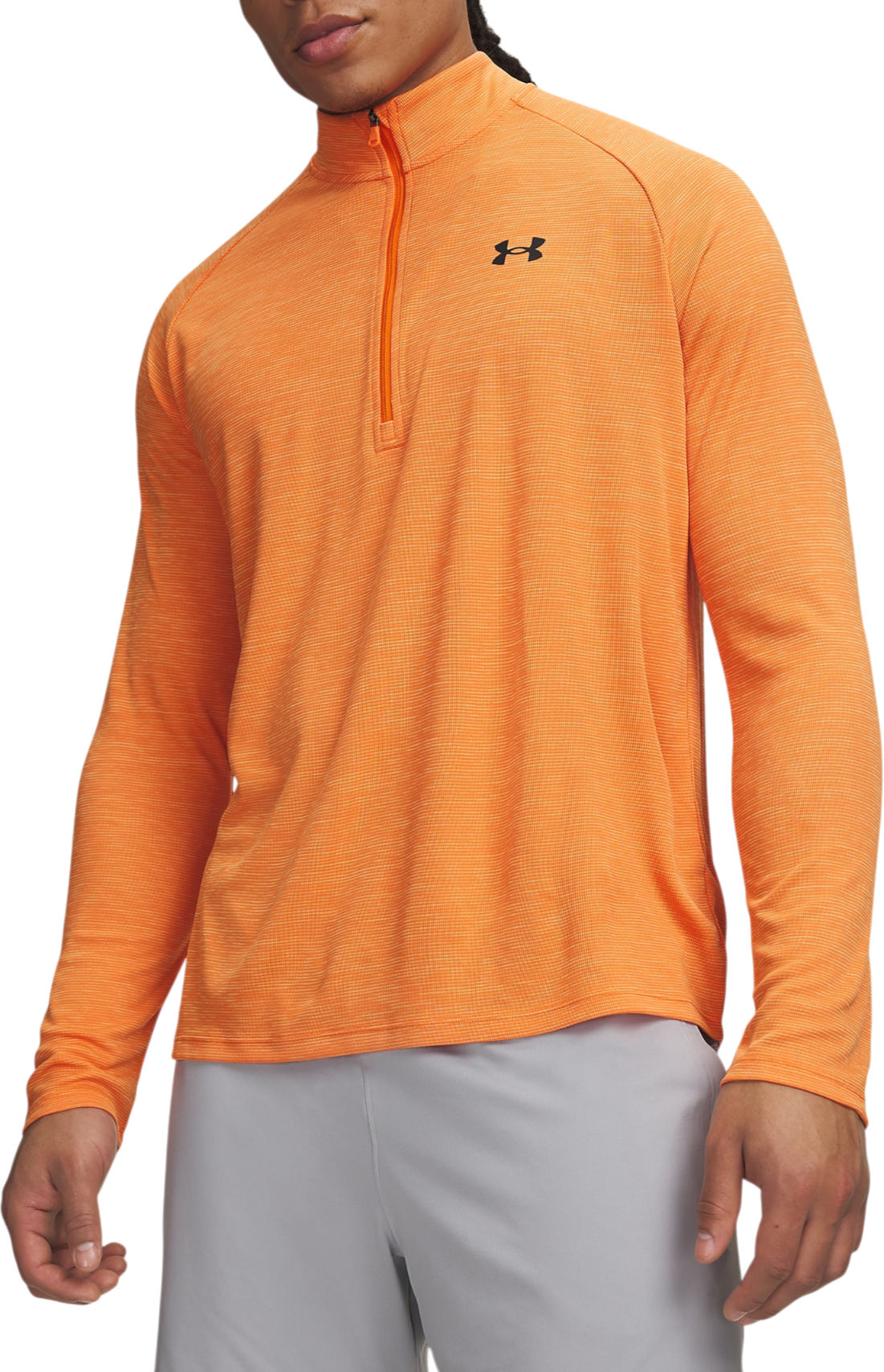 Under Armour Textured 1/2 Zip Sweatshirt, 3XL, Oranje