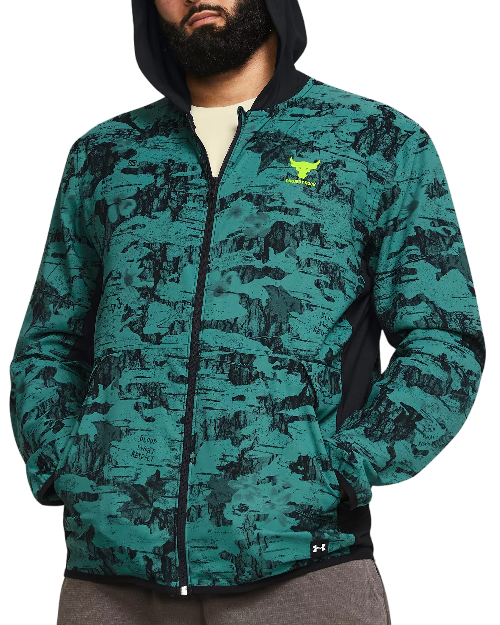 Kapuzenjacke Under Armour Project Rock Iso Tide Hybrid