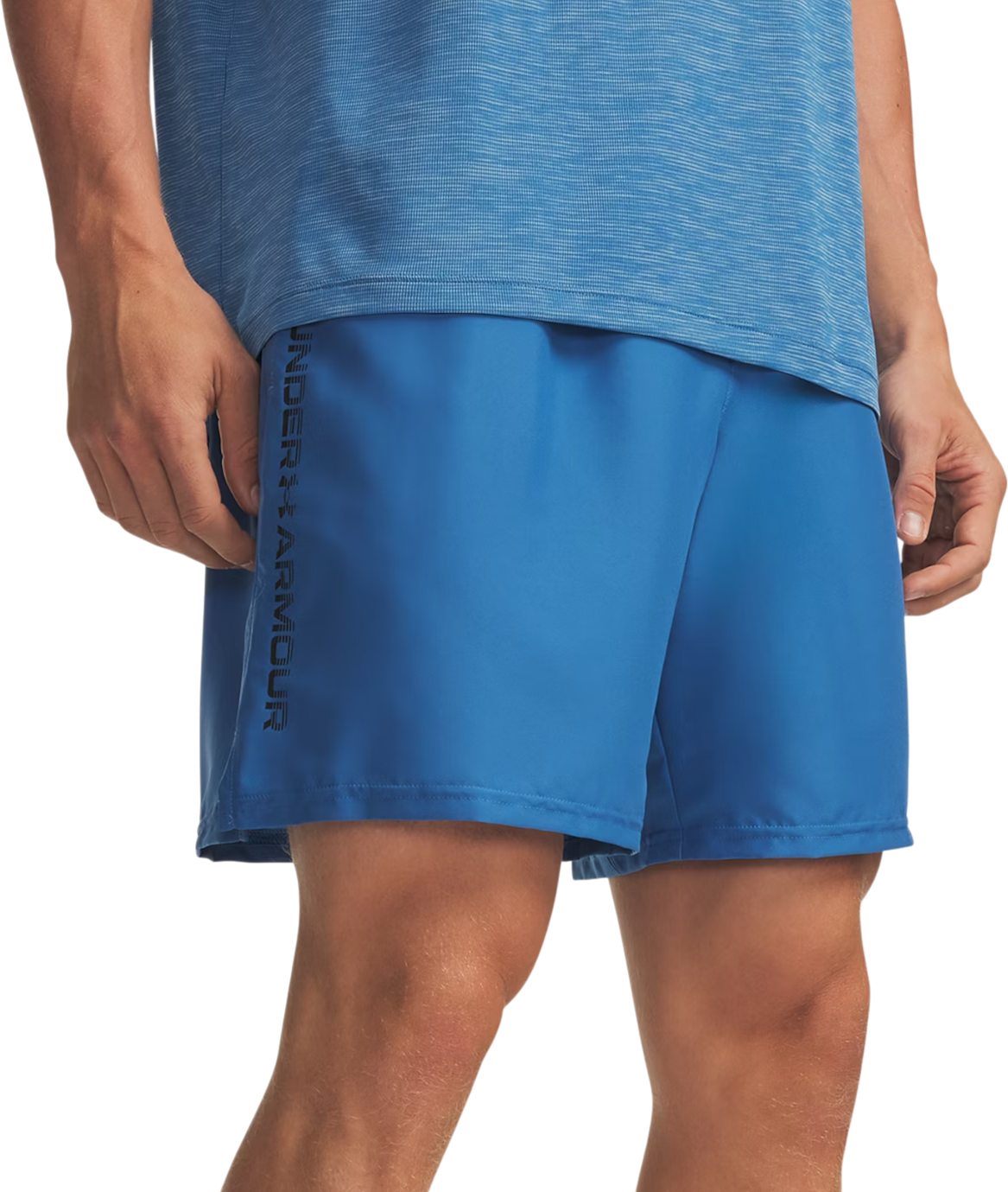 Under Armour Tech Woven Wordmark Korte broeken, L, Blauw