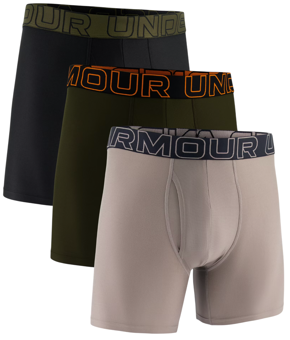 Under Armour SOLID 6in 3 Pack Boxer Shorts