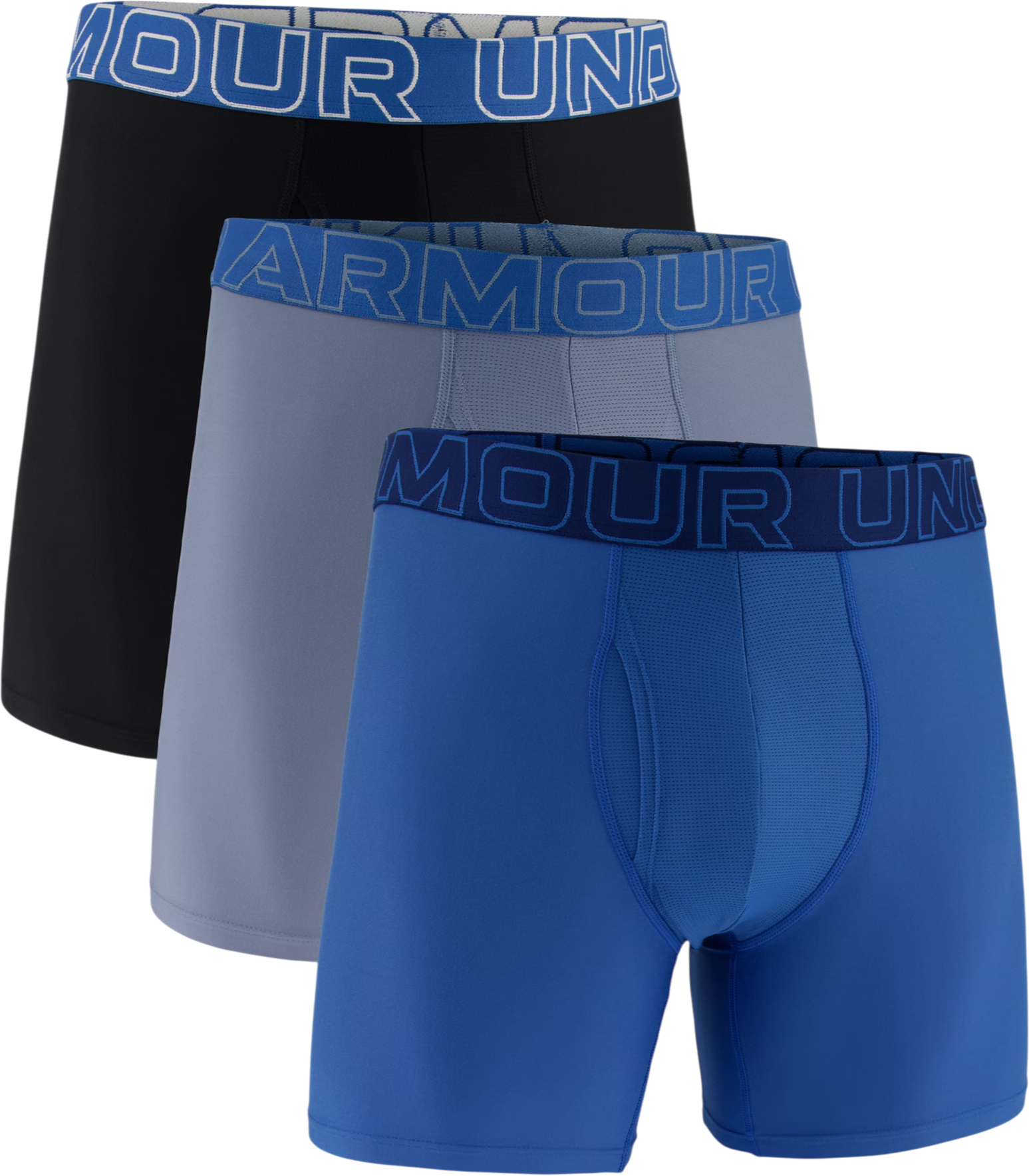 Under Armour Performance Tech Solid 6in 3-pcs Boxers, L, Veelkleurig