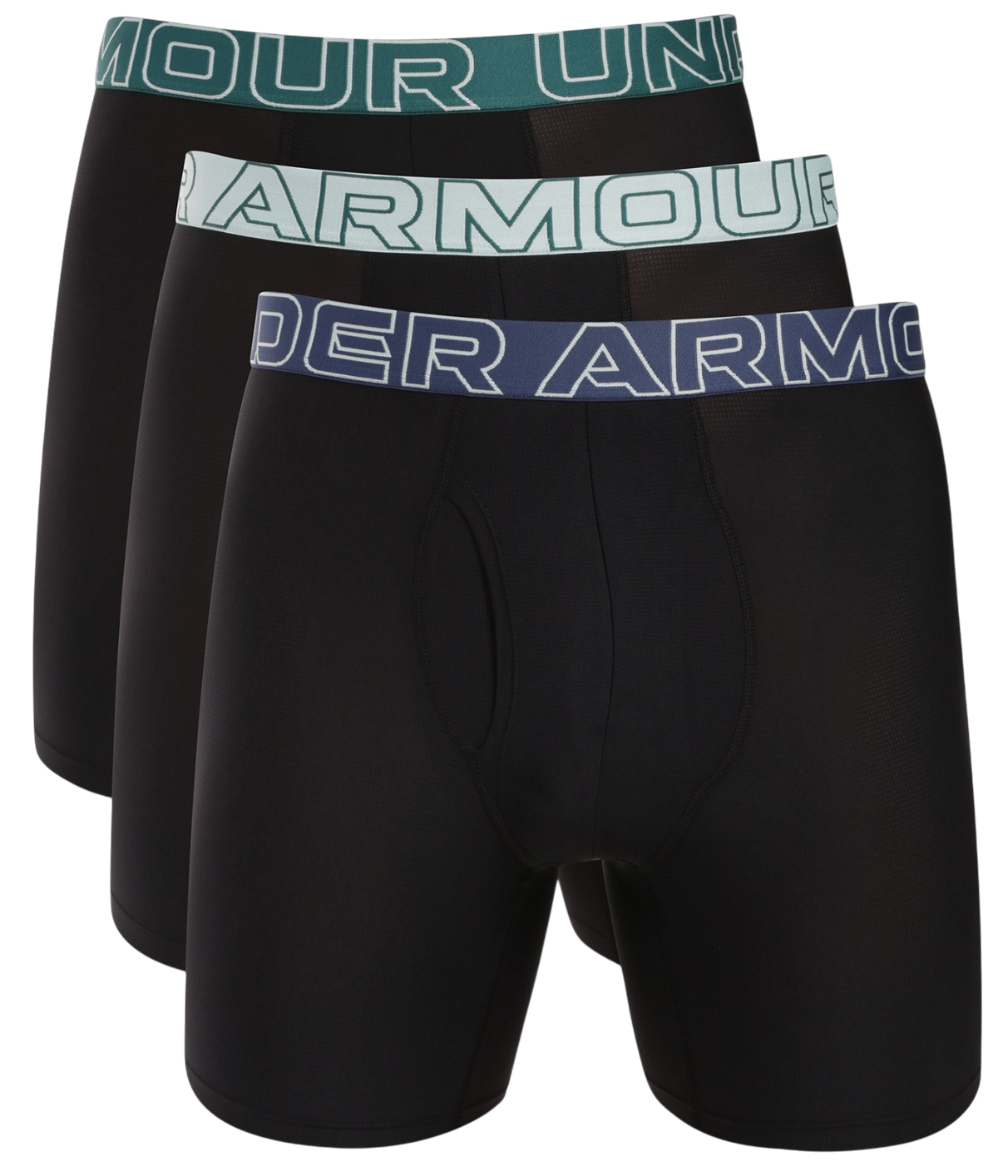 Under Armour Performance Tech™ Mesh 6" 3pcs Boxers, M, Zwart