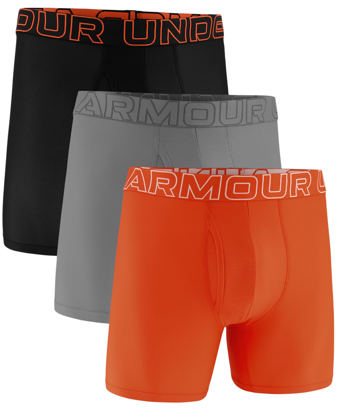 Under Armour Performance Tech™ Mesh 6" 3pcs Boxers, 4XL, Veelkleurig