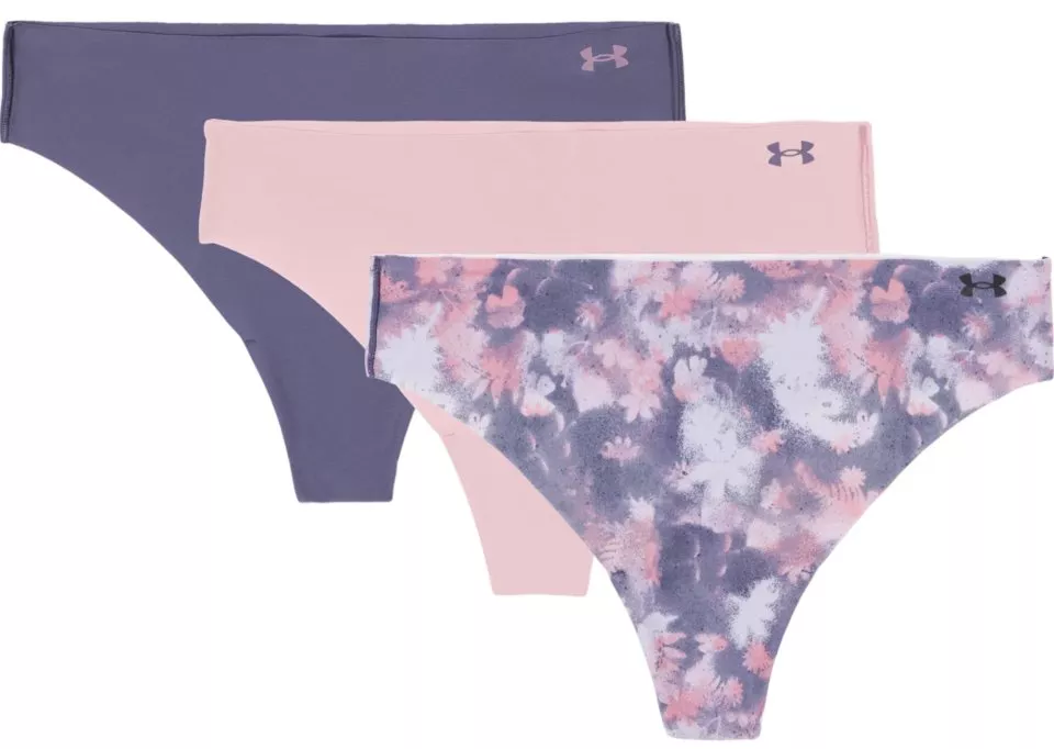 Lenjerie Under Armour Pure Stretch 3-Pack Printed No Show Thong