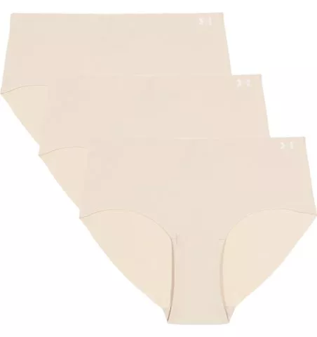 Pure Stretch No Show Hipster 3-Pack