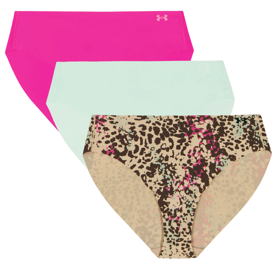 Under Armour Pure Stretch 3-Pack Printed No Show Bikini