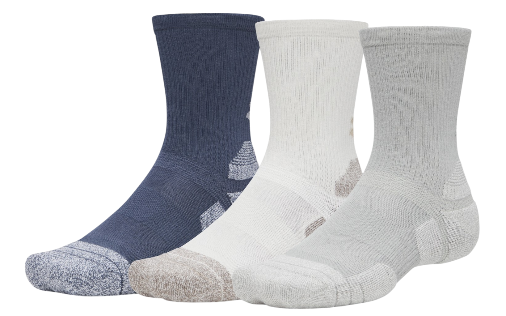 Under Armour Performance Tech Pro Crew 3-pairs Sokken, M, Grijs